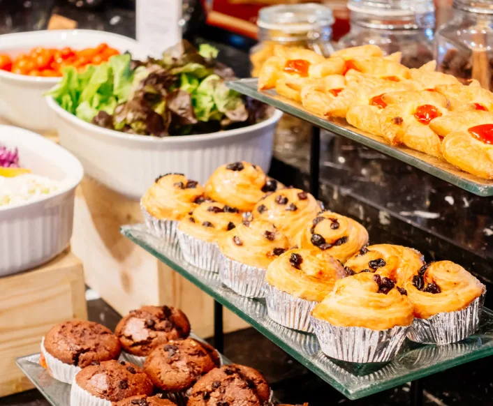 Breakfast buffet catering food