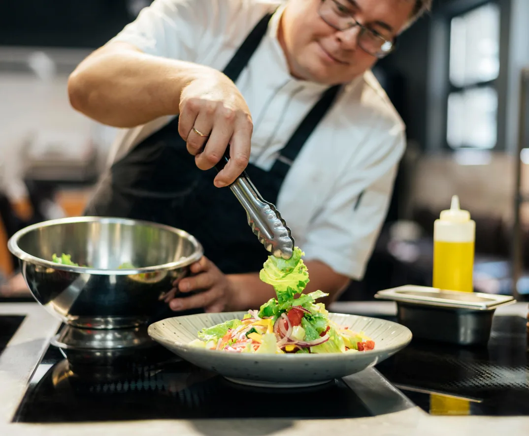 decorating food plate