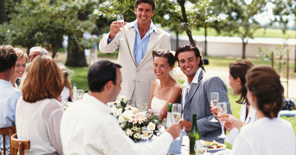 outdoor wedding catering - guests